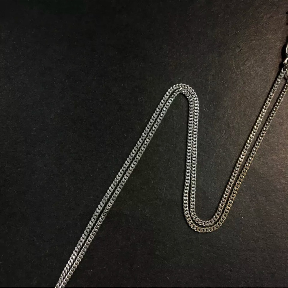 Christian Dior D Logo with Crystals Silver Tone Pendant Necklace - Picture 3 of 7